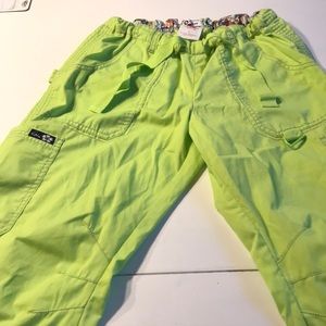 Koi Lindsey scrub pant. Lime green.
